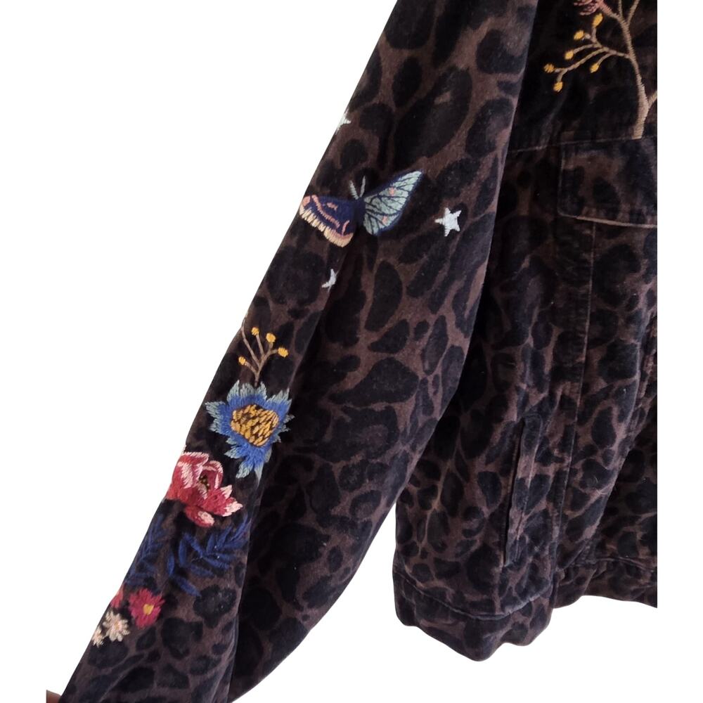 NWT Johnny Was Workshop Mandisa French Leopard Velvet Jacket XL Embroidered - Picture 14 of 15